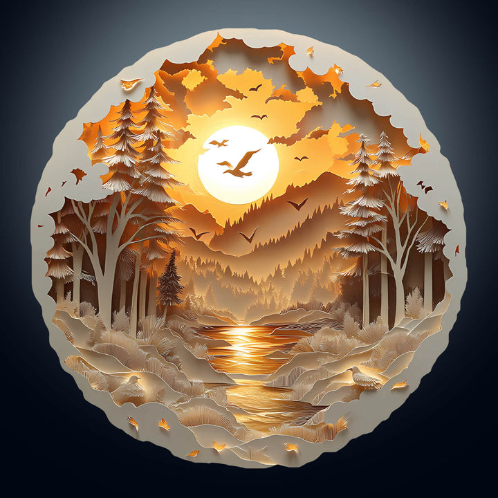 3D Paper Scenery Wooden Jigsaw Puzzle