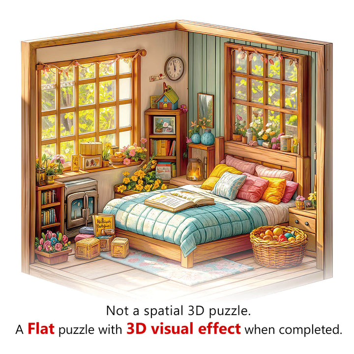 3D Warm Room Wooden Jigsaw Puzzle - By Woodbests