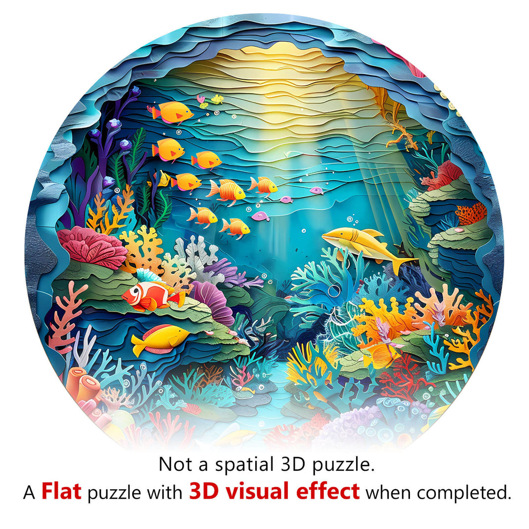 3D sea world Wooden Jigsaw Puzzle