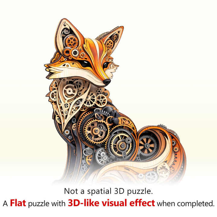 3D Gear fox Wooden Jigsaw Puzzle