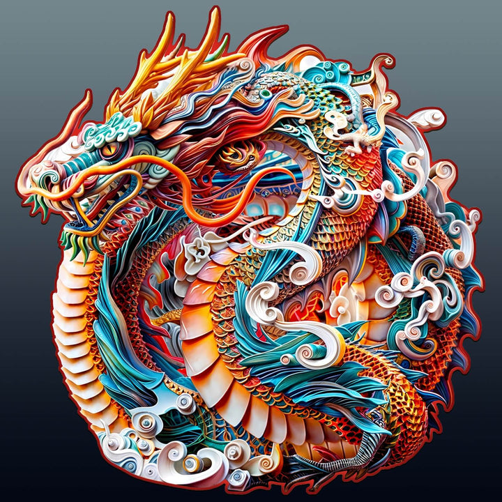 Puzzle en bois Dragon chinois-2 3D