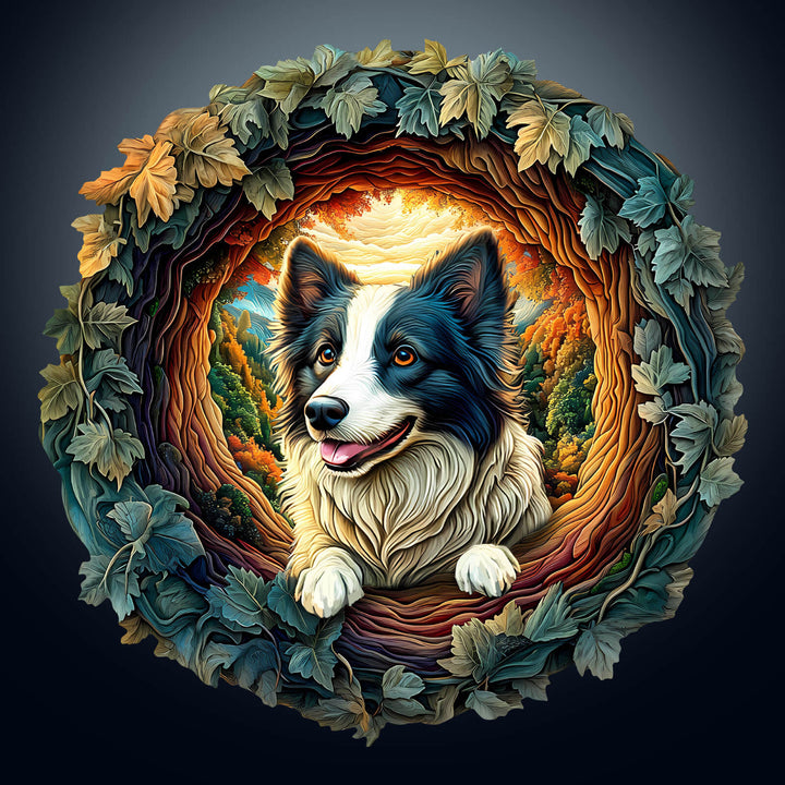 3D Border Collie Wooden Jigsaw Puzzle - By Woodbests