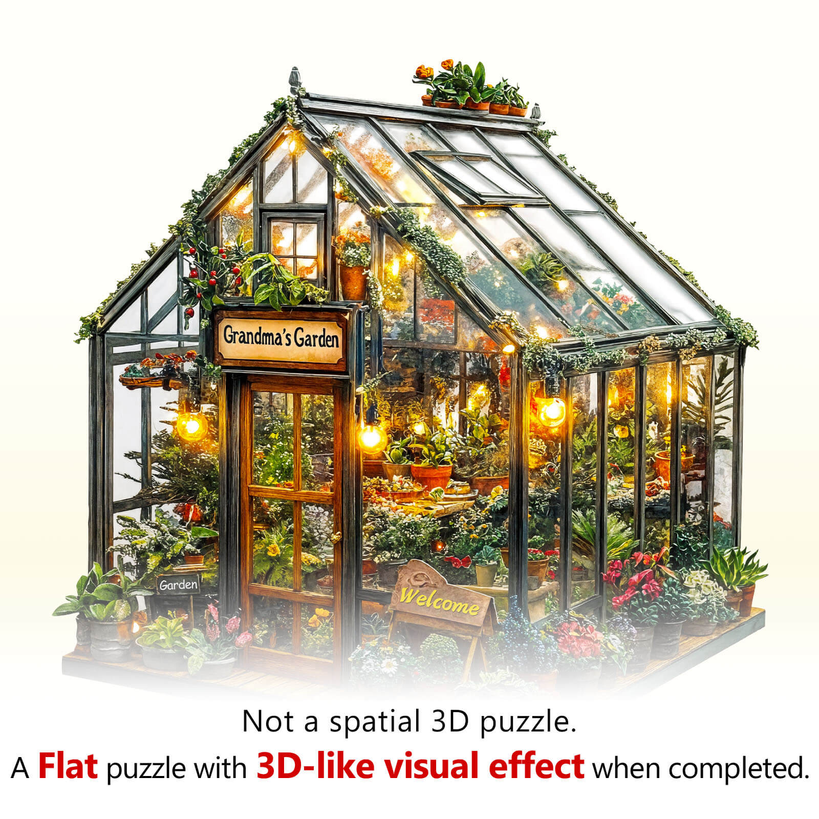 Grandma's Garden Wooden Jigsaw Puzzle