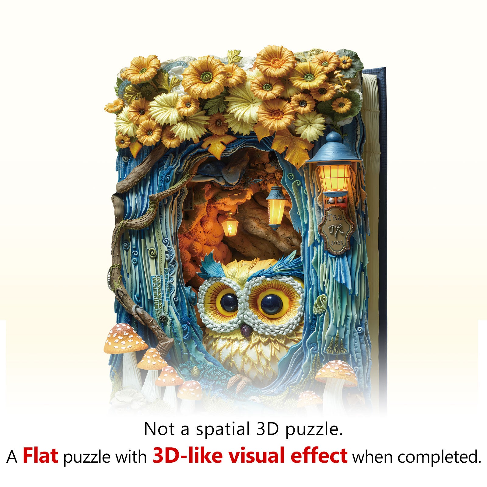 Puzzle en bois Hibou sous la lumière