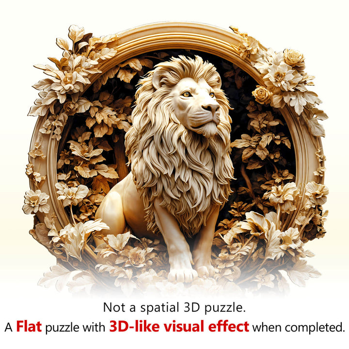 Forest lion Wooden Jigsaw Puzzle