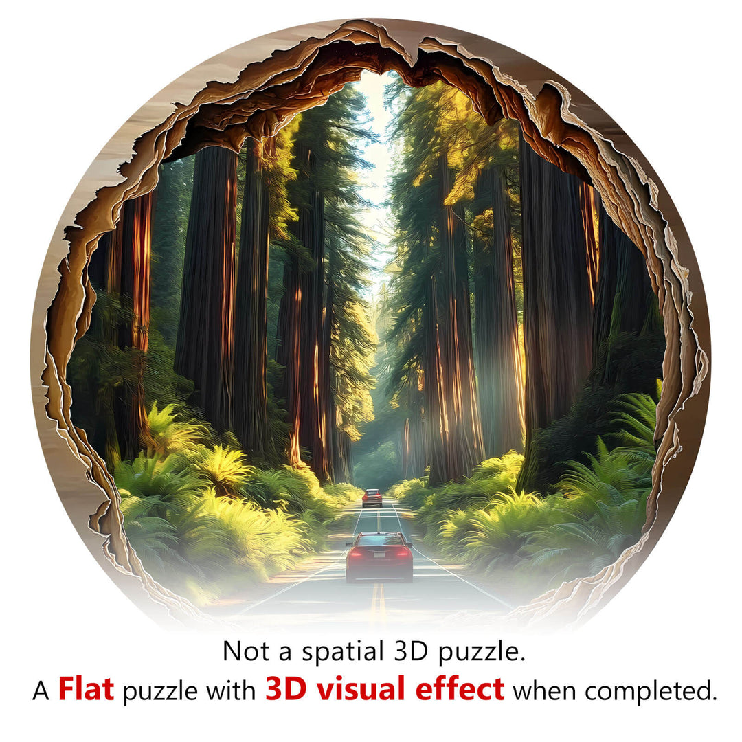 3D Redwood Forest Wooden Jigsaw Puzzle - Woodbests