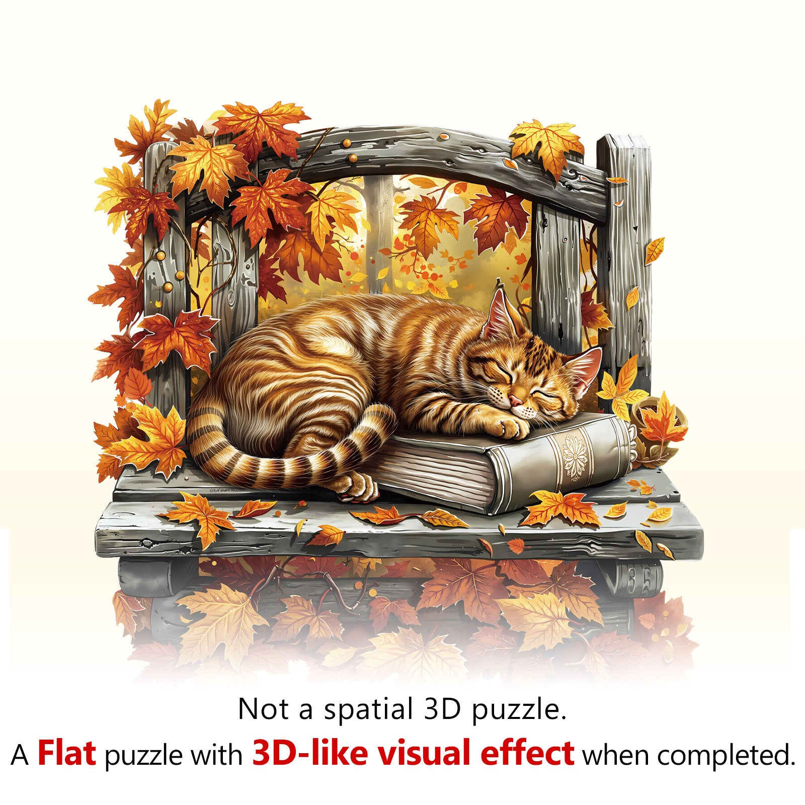 Resting Cat Wooden Jigsaw Puzzle