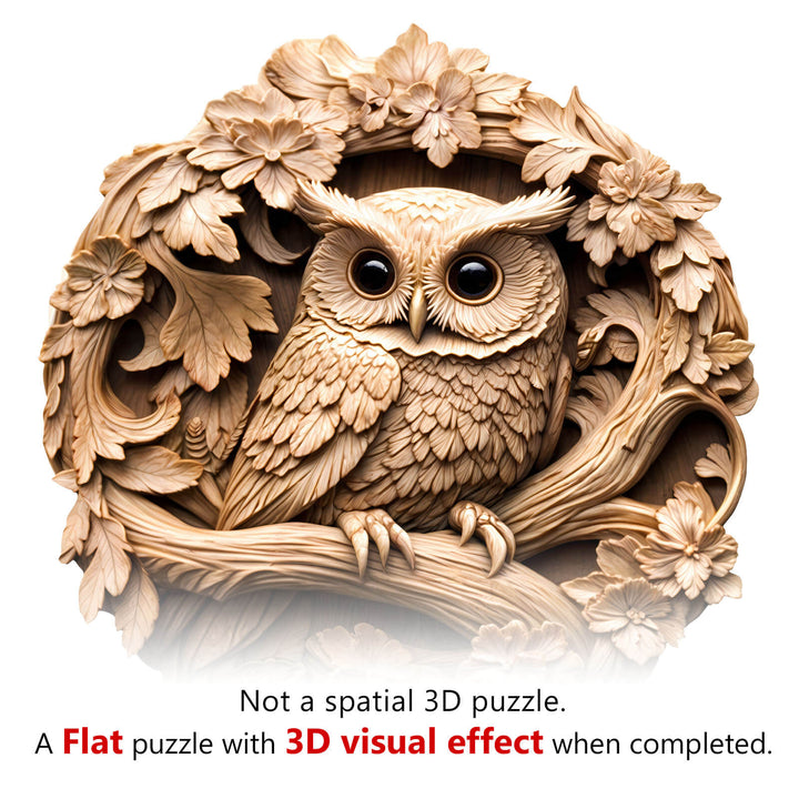 3D Owl-2 Wooden Jigsaw Puzzle