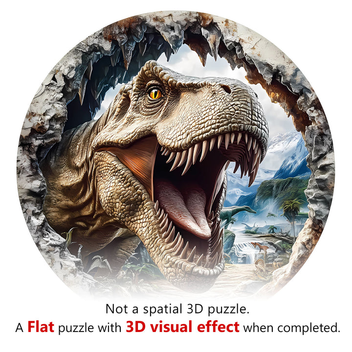 3D T-Rex 3 Wooden Jigsaw Puzzle - Woodbests