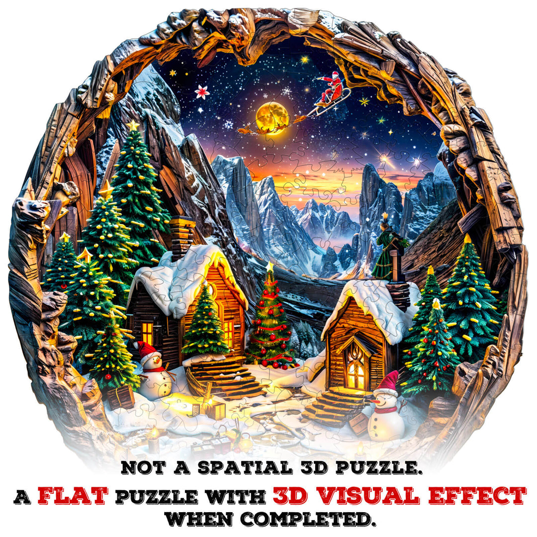 3D Christmas Eve Wooden Jigsaw Puzzle - Woodbests