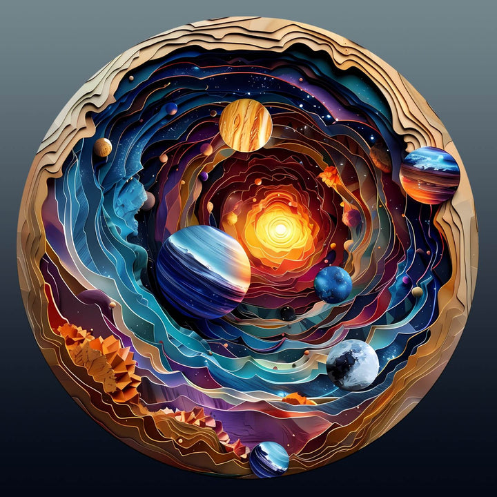 3D Planet Wooden Jigsaw Puzzle - Woodbests