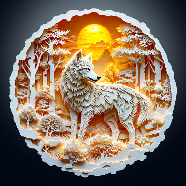 3D Wolf-2 Wooden Jigsaw Puzzle