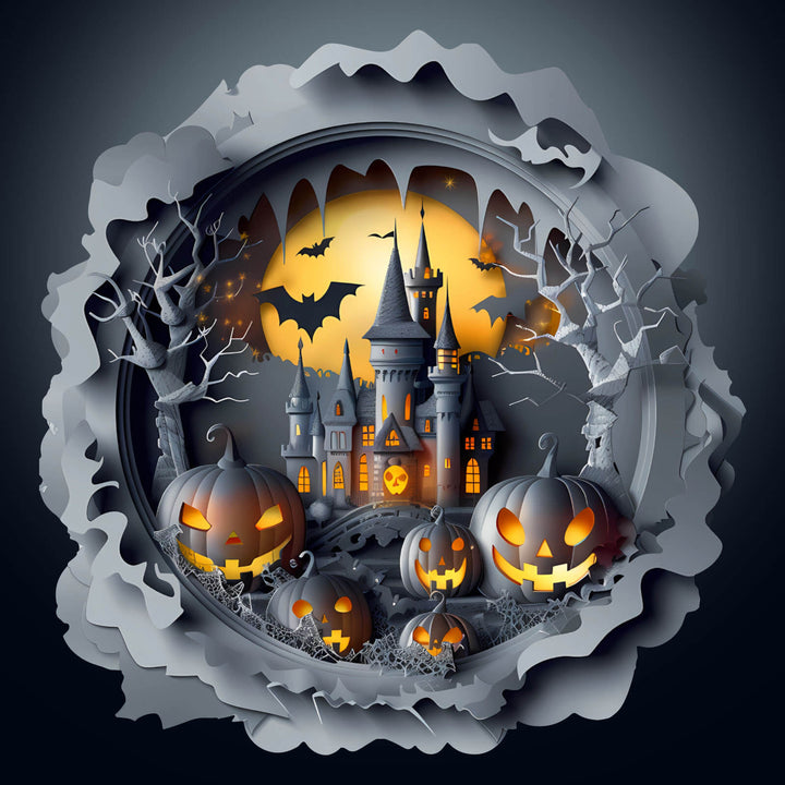 3D Halloween Castle-1 Wooden Jigsaw Puzzle