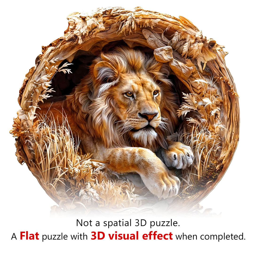 3D Lion Wooden Jigsaw Puzzle