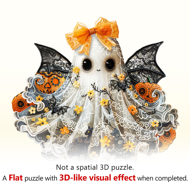 Little Miss Ghost Wooden Jigsaw Puzzle