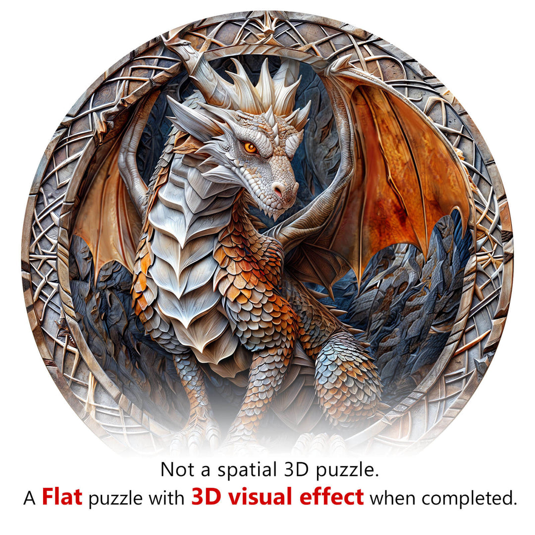 3D Cave Dragon Wooden Jigsaw Puzzle - By Woodbests