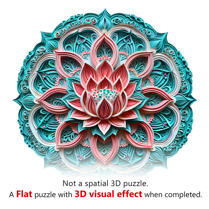 3D Mandala Lotus-2 Wooden Jigsaw Puzzle