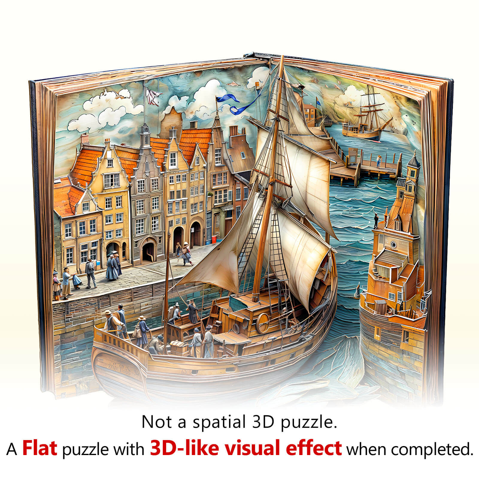 Papierkanal Holzpuzzle