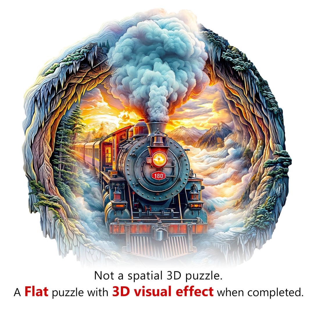 3D Steam Train Wooden Jigsaw Puzzle