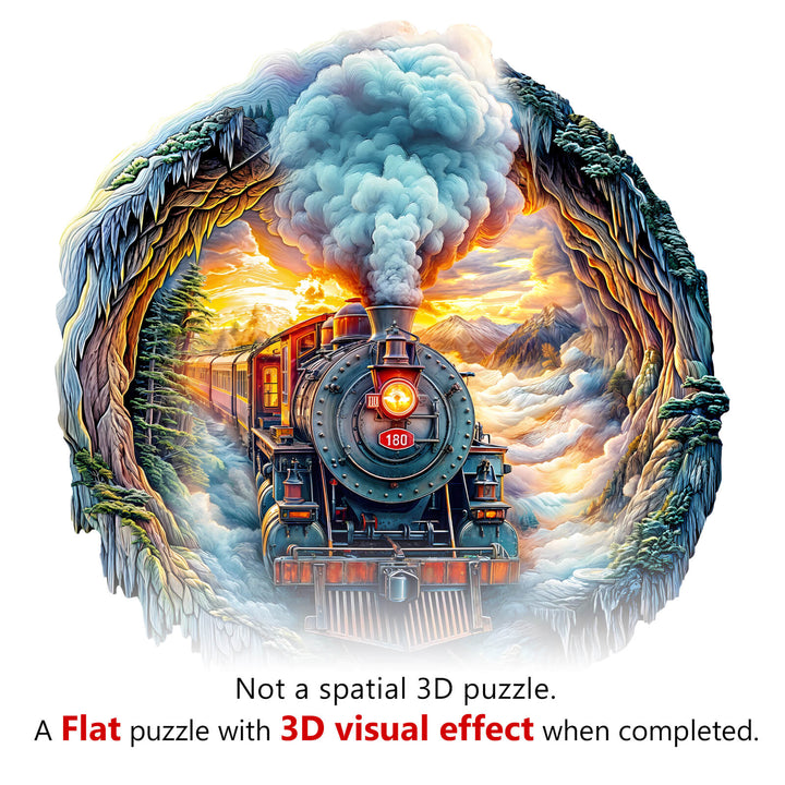 3D Steam Train Wooden Jigsaw Puzzle