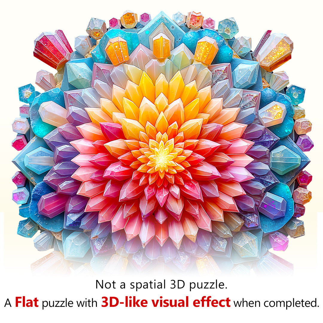 Crystal Mandala Wooden Jigsaw Puzzle