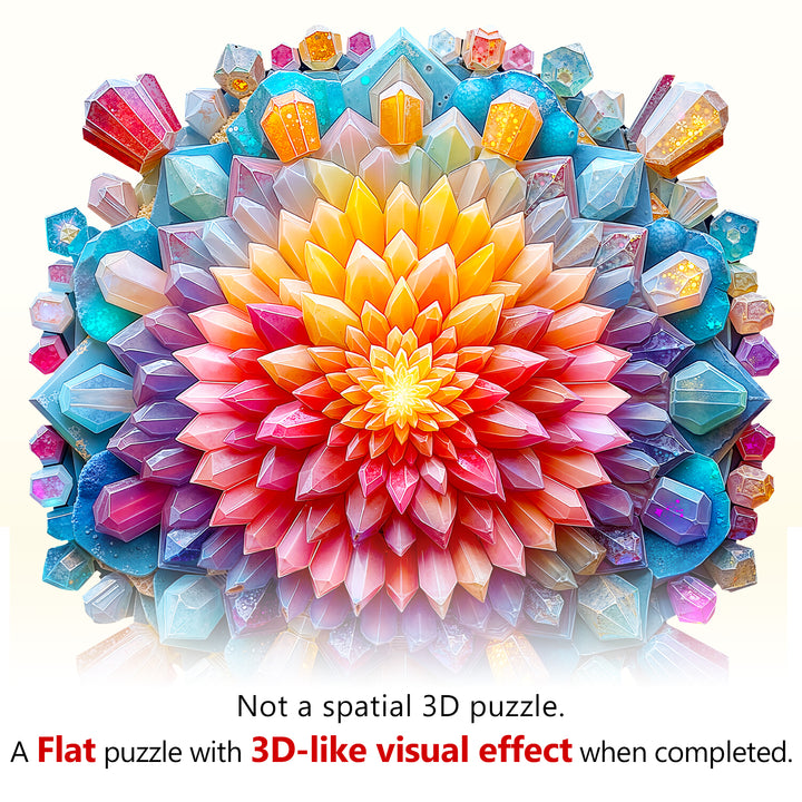 Crystal Mandala Wooden Jigsaw Puzzle