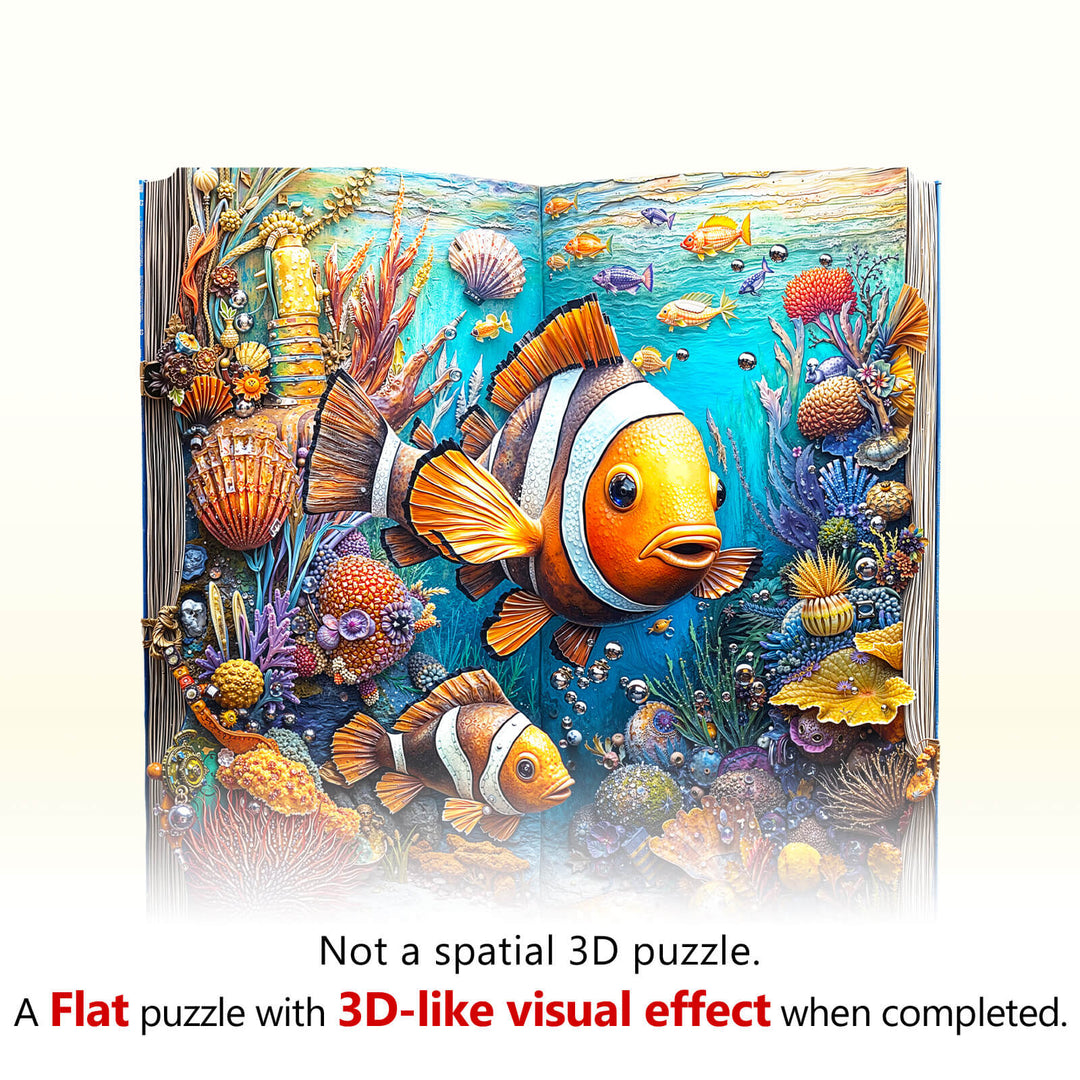 Puzzle en bois Histoire de poisson-clown