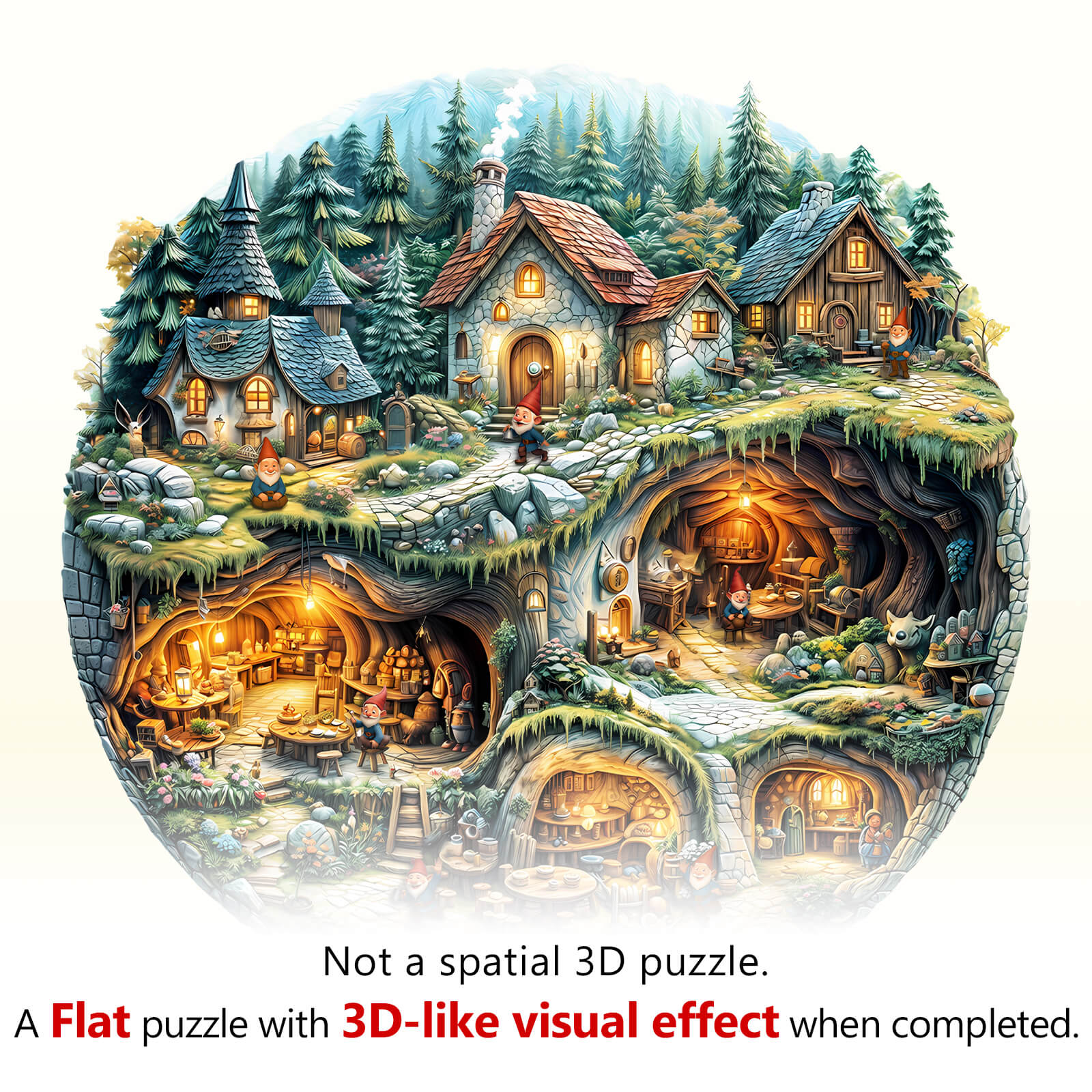 Goblin-Haus Holz-Puzzlespiel