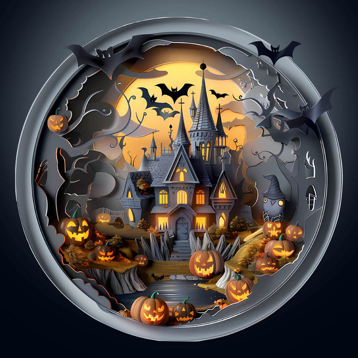 3D Halloween Castle-3 Wooden Jigsaw Puzzle