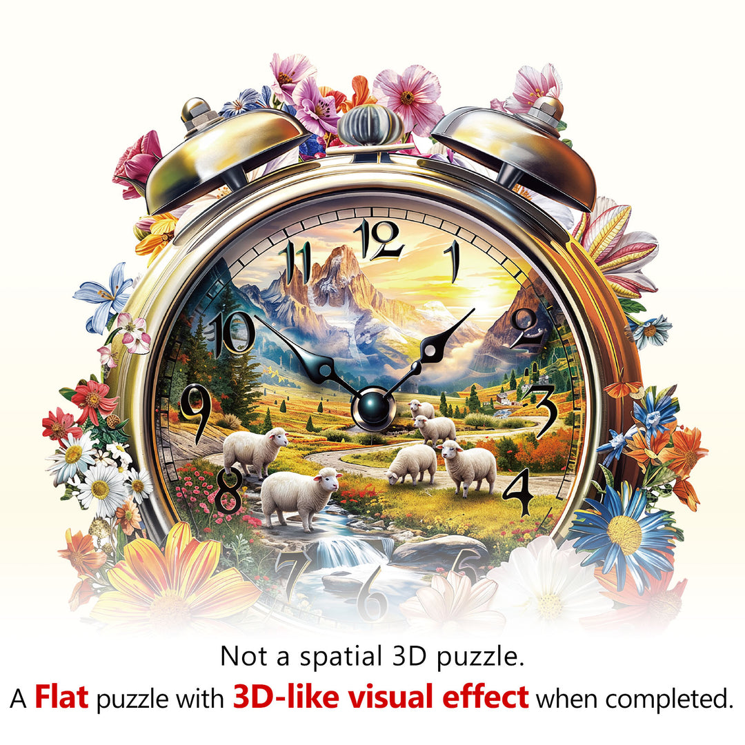 Prairie Clock Wooden Jigsaw Puzzle