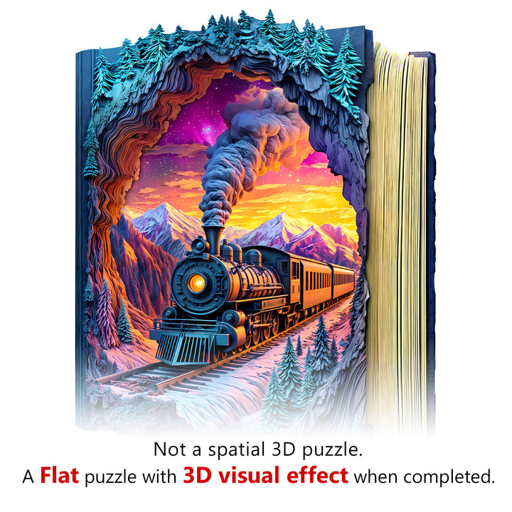 3D Aurora Train Wooden Jigsaw Puzzle