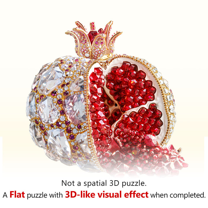 gem pomegranate Wooden Jigsaw Puzzle