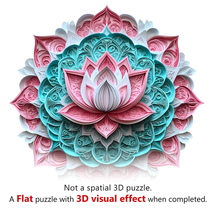 3D Mandala Lotus-1 Wooden Jigsaw Puzzle