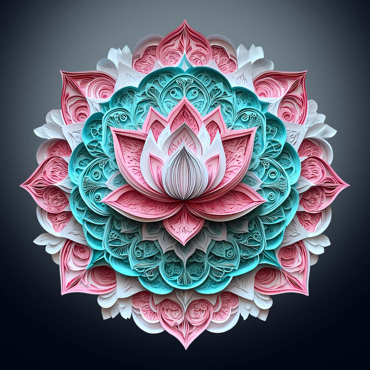 3D Mandala Lotus-1 Wooden Jigsaw Puzzle