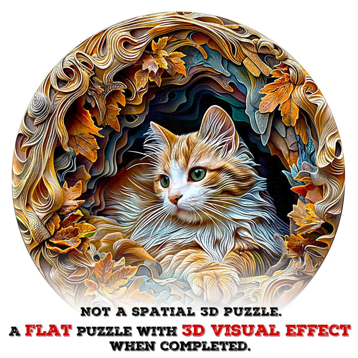 3D Cat Wooden Jigsaw Puzzle - By Woodbests