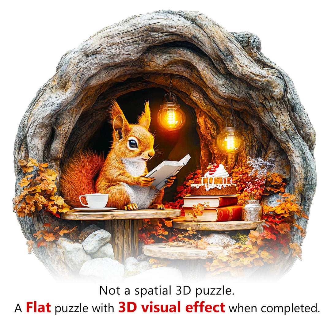 3D Burrow Squirrel Wooden Jigsaw Puzzle