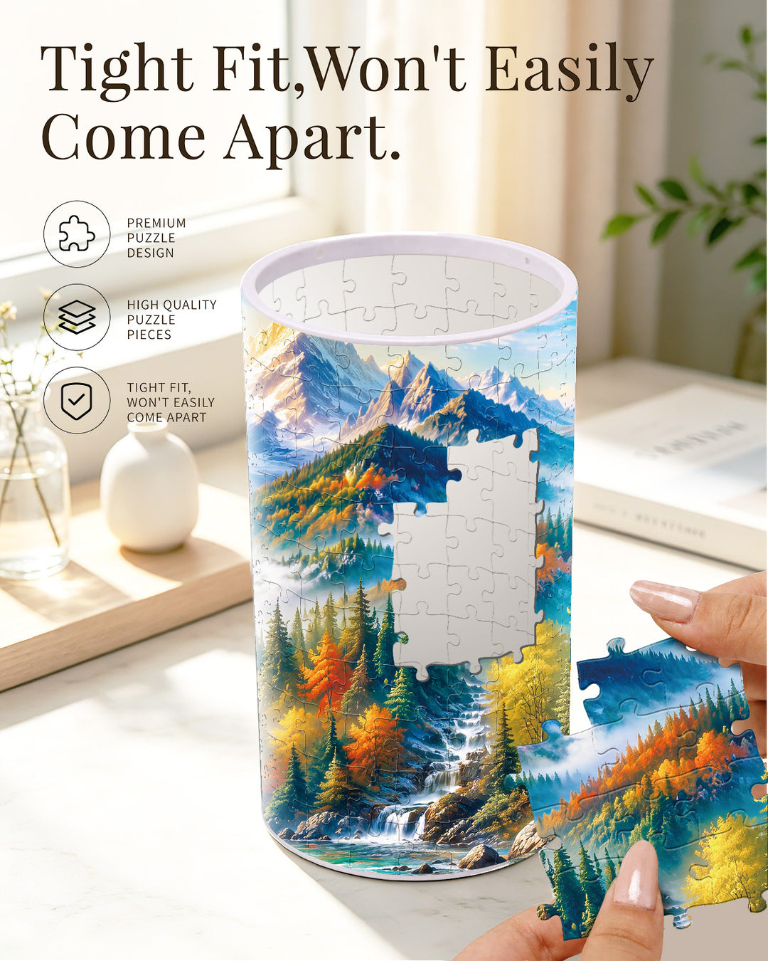DIY Dimmable Acrylic Puzzle Lamp - Mountain Paradise