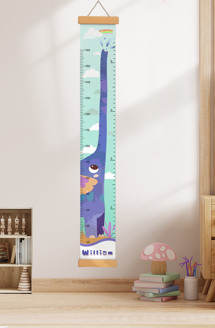 Personalized Elephant Growth Hanging Canvas Height Ruler