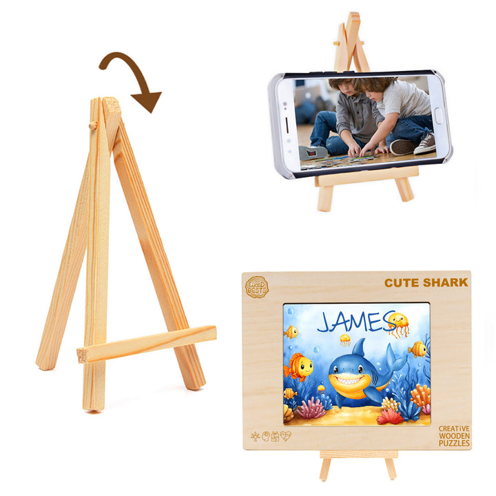 Puzzle en bois pour enfants lapin mignon