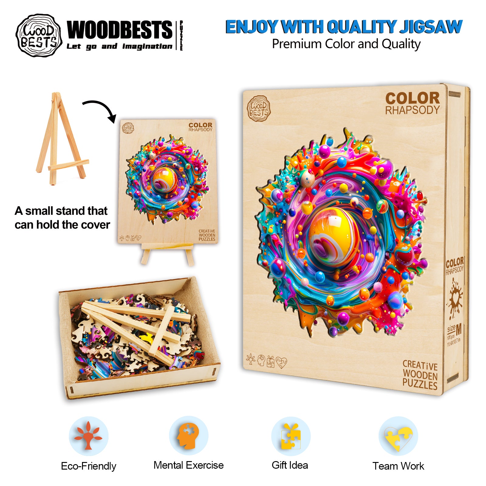 Color Rhapsody Wooden Jigsaw Puzzle