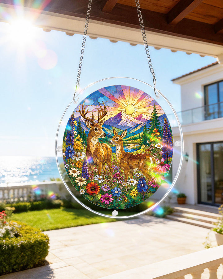 Acrylic Jigsaw Puzzle Suncatcher - Meadow Sunrise