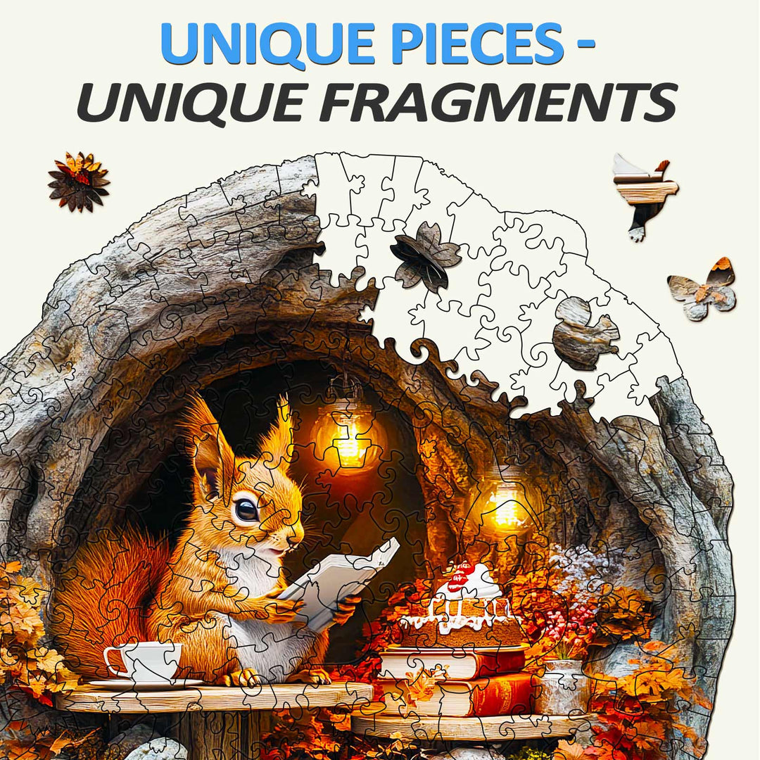 3D Burrow Squirrel Wooden Jigsaw Puzzle