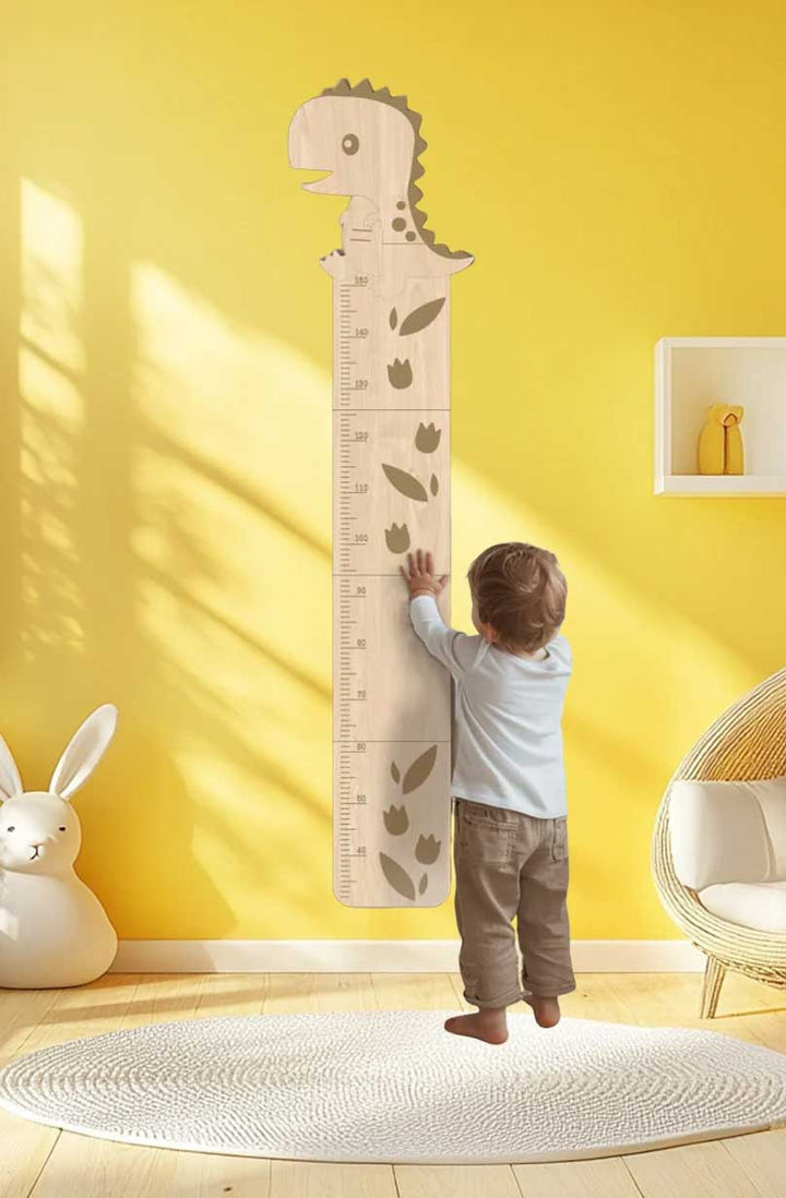 Personalized Wooden Cute Dinosaur Growth Chart Clearance Sale