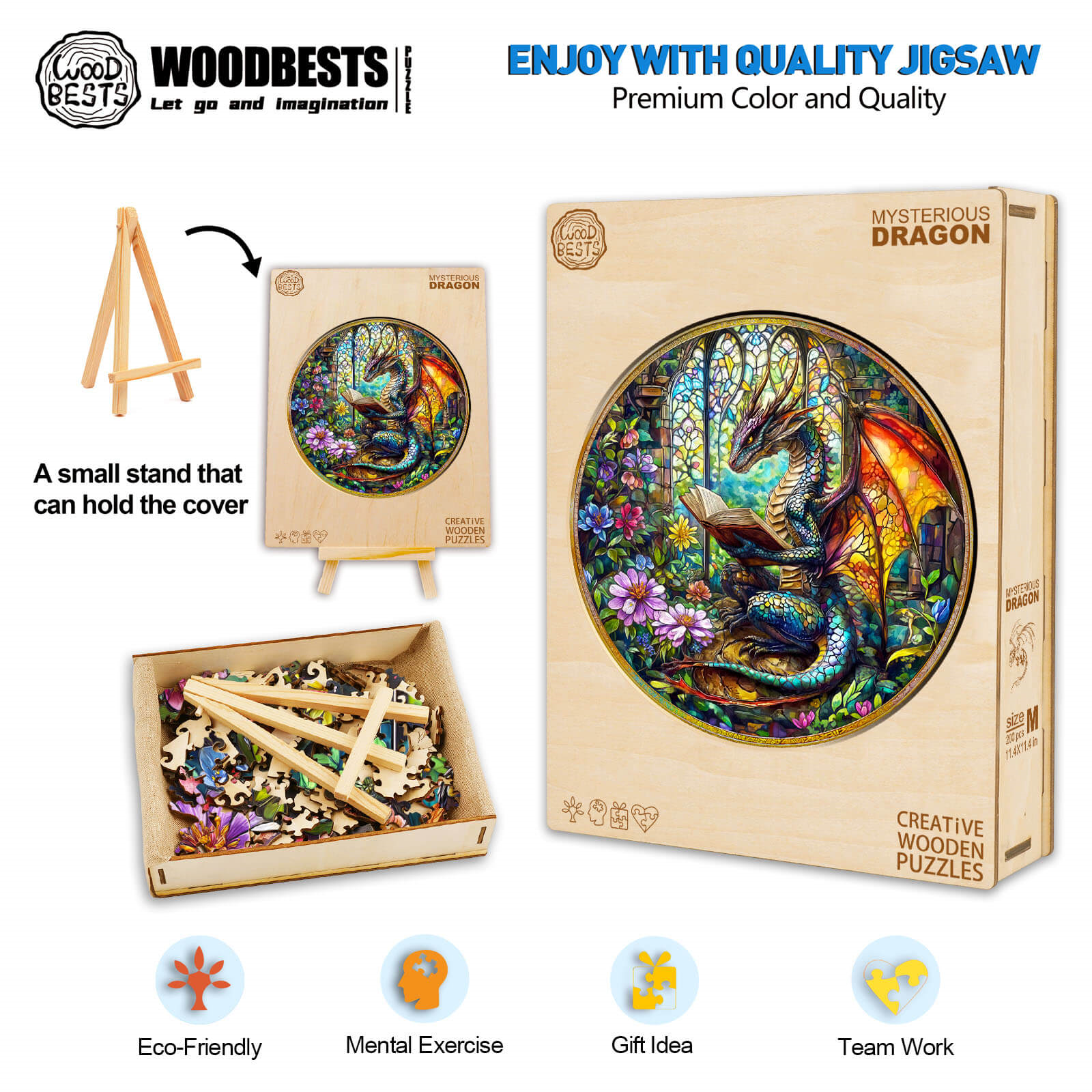 Mysterious Dragon Wooden Jigsaw Puzzle