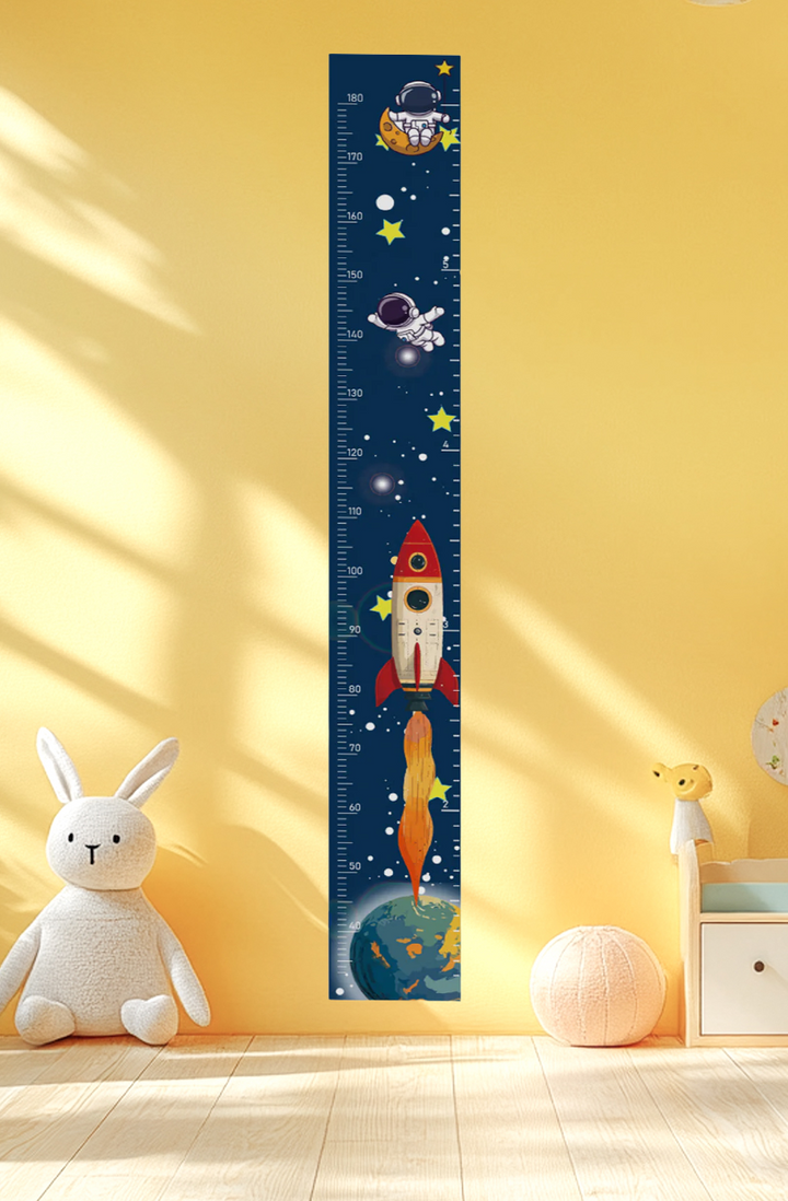 Space Adventure Rocket Growth Chart Wall Decal