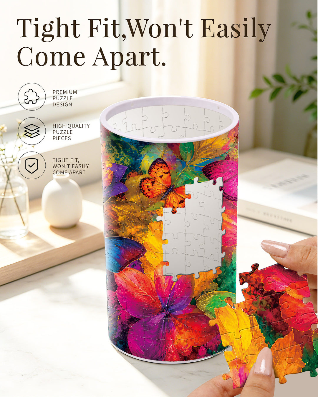 DIY Dimmable Acrylic Puzzle Lamp - Kaleidoscope Butterflies