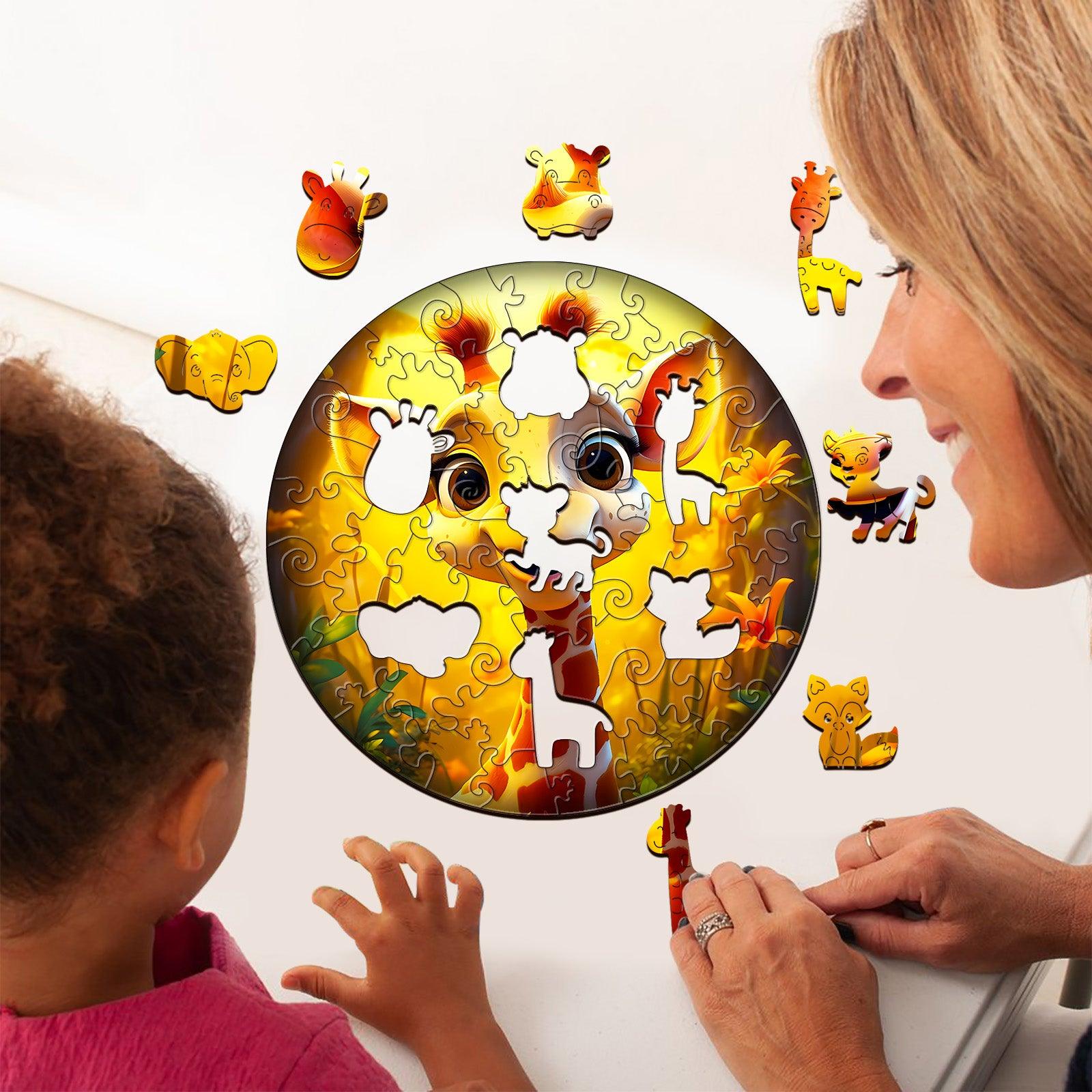 Cute Giraffe Children's Wooden Jigsaw Puzzle