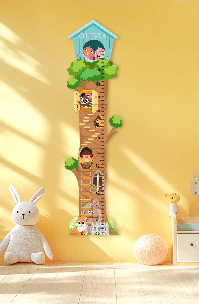 Personalized Wooden Treehouse Growth Chart Ruler