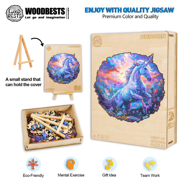 Unicorn Wooden Jigsaw Puzzle-Woodbests