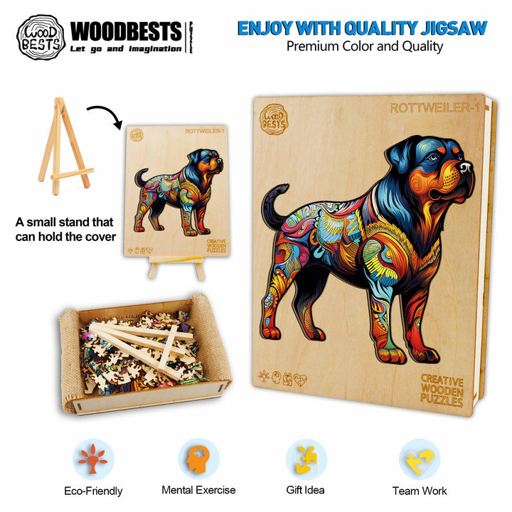 Rottweiler 1 Wooden Jigsaw Puzzle